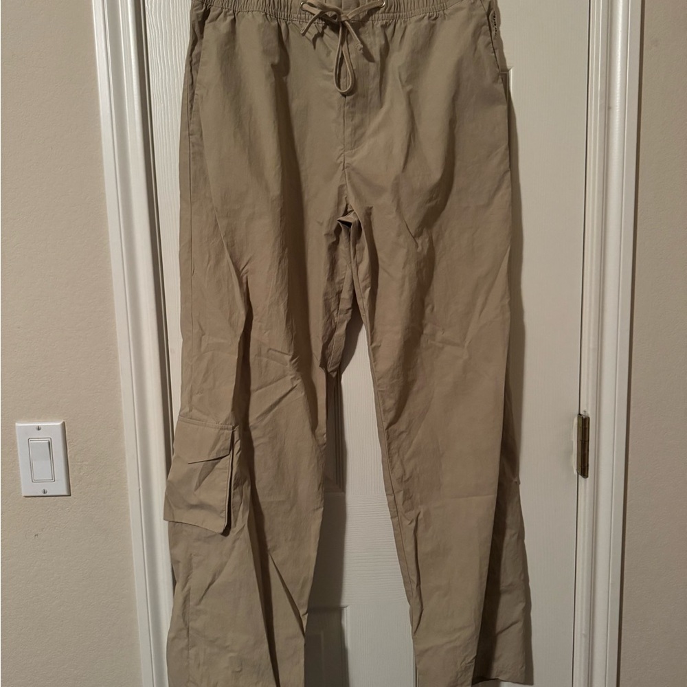 Djerf Avenue Tan Straight Leg Pants